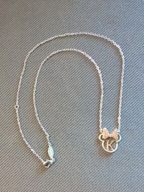Disney Minnie Mouse Initial K Necklace